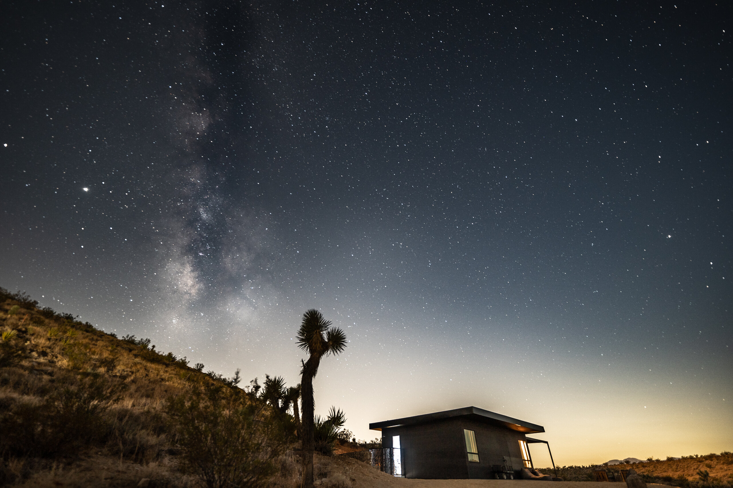 Milky Way over Pause House PM near Joshua Tree