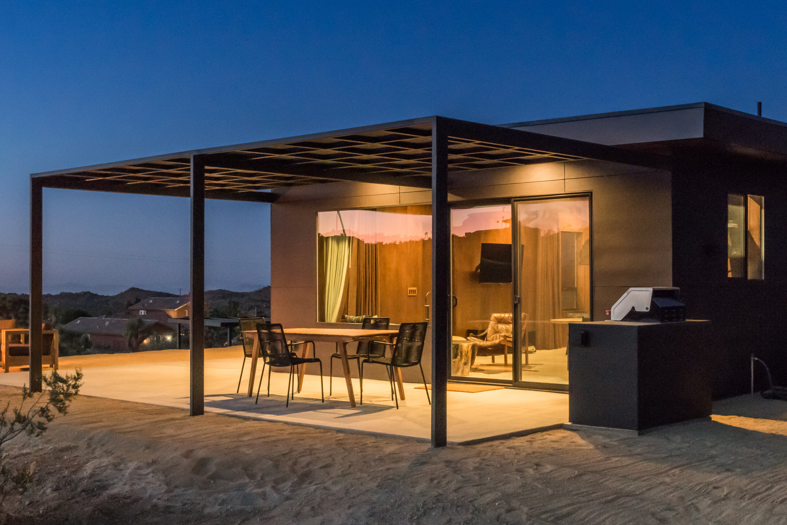 Pergola dining area at Pause House PM