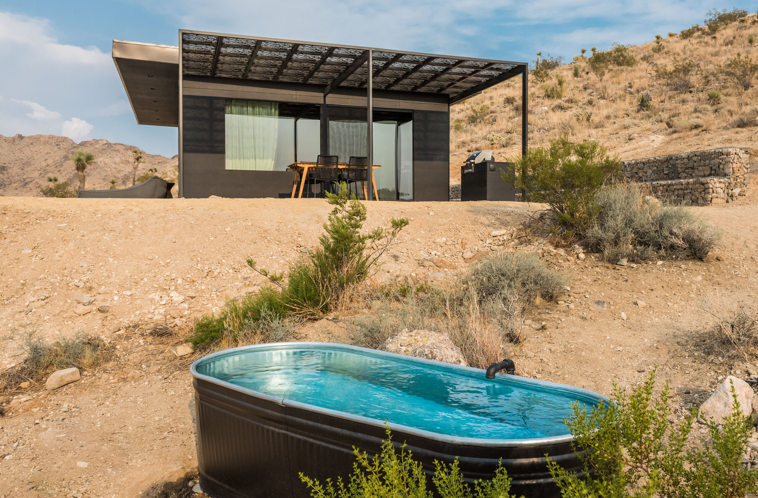 Close-up of the cowboy tub at Pause House PM